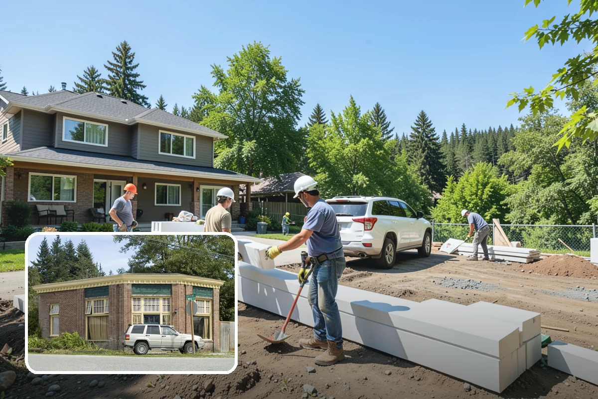 Fireplace Surround in Hamilton, Skagit County, WA - Frames the fireplace as a focal point