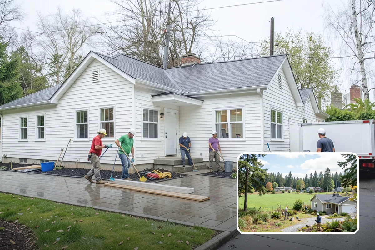 Fireplace Surround in Lyman, Skagit County, WA - Frames the fireplace as a focal point