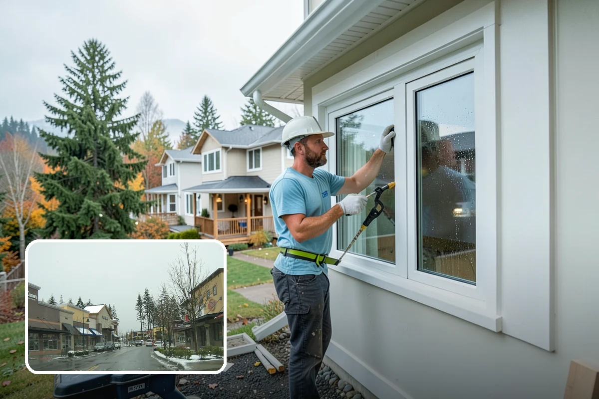 Fireplace Surround in Mill Creek, Snohomish County, WA - Frames the fireplace as a focal point