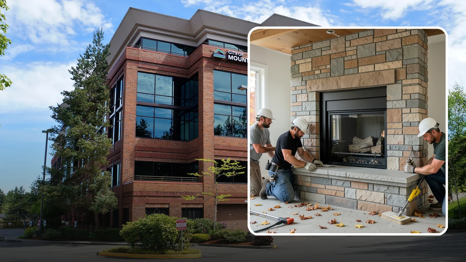 Fireplace Surround in Mountlake Terrace, Snohomish County, WA - Building a custom fireplace surround that frames the hearth as a room's centerpiece.
