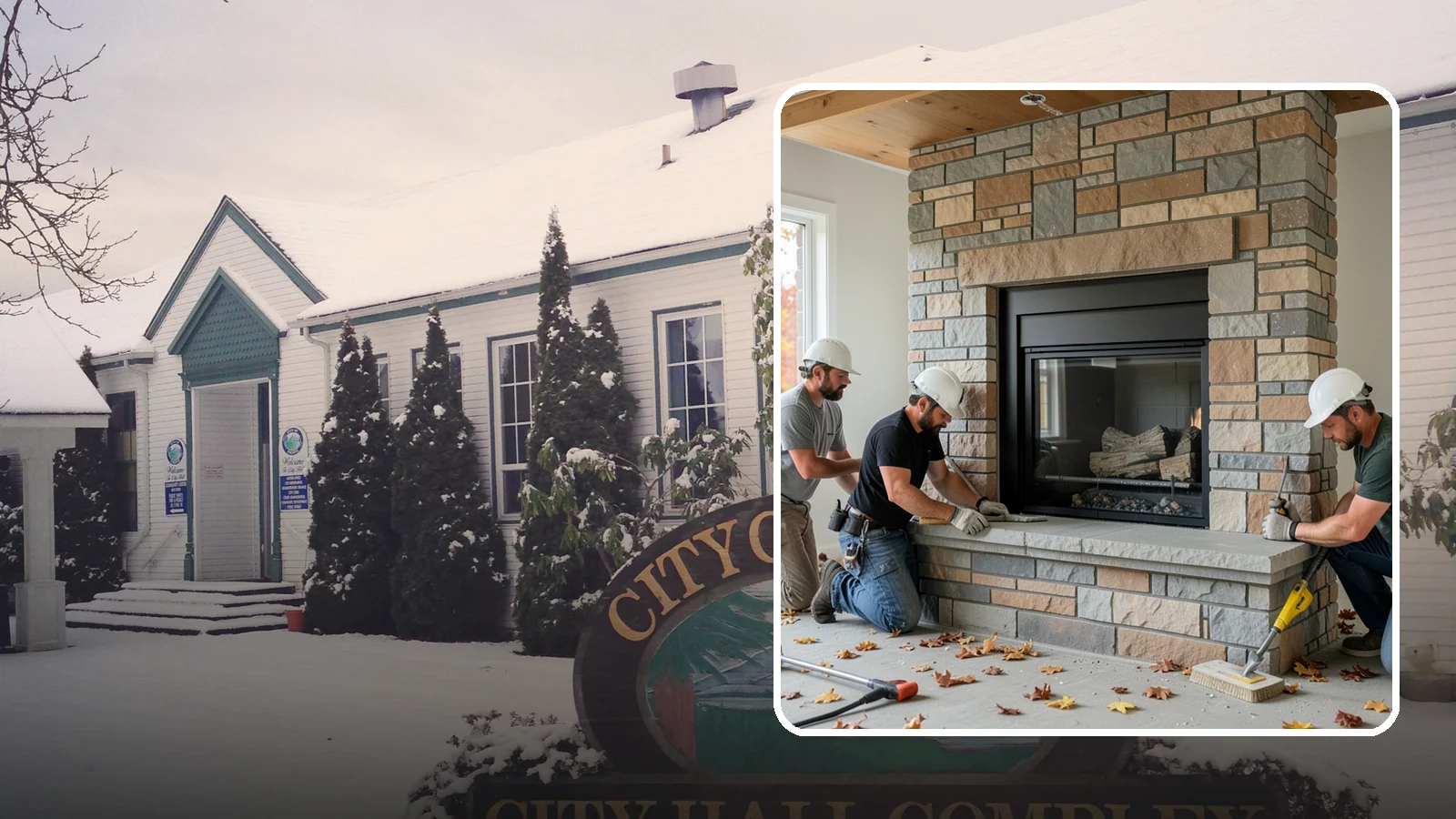 Fireplace Surround in Pacific, King County, WA - Building a custom fireplace surround that frames the hearth as a room's centerpiece.