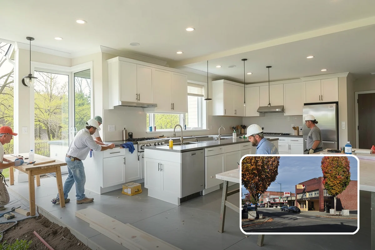 Fireplace Surround in Puyallup, Pierce County, WA - Frames the fireplace as a focal point