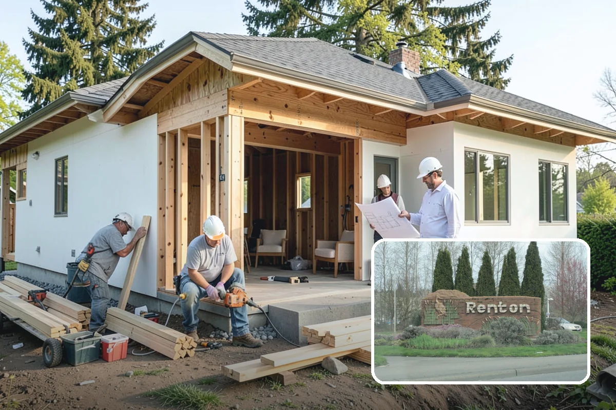 Fireplace Surround in Renton, King County, WA - Frames the fireplace as a focal point