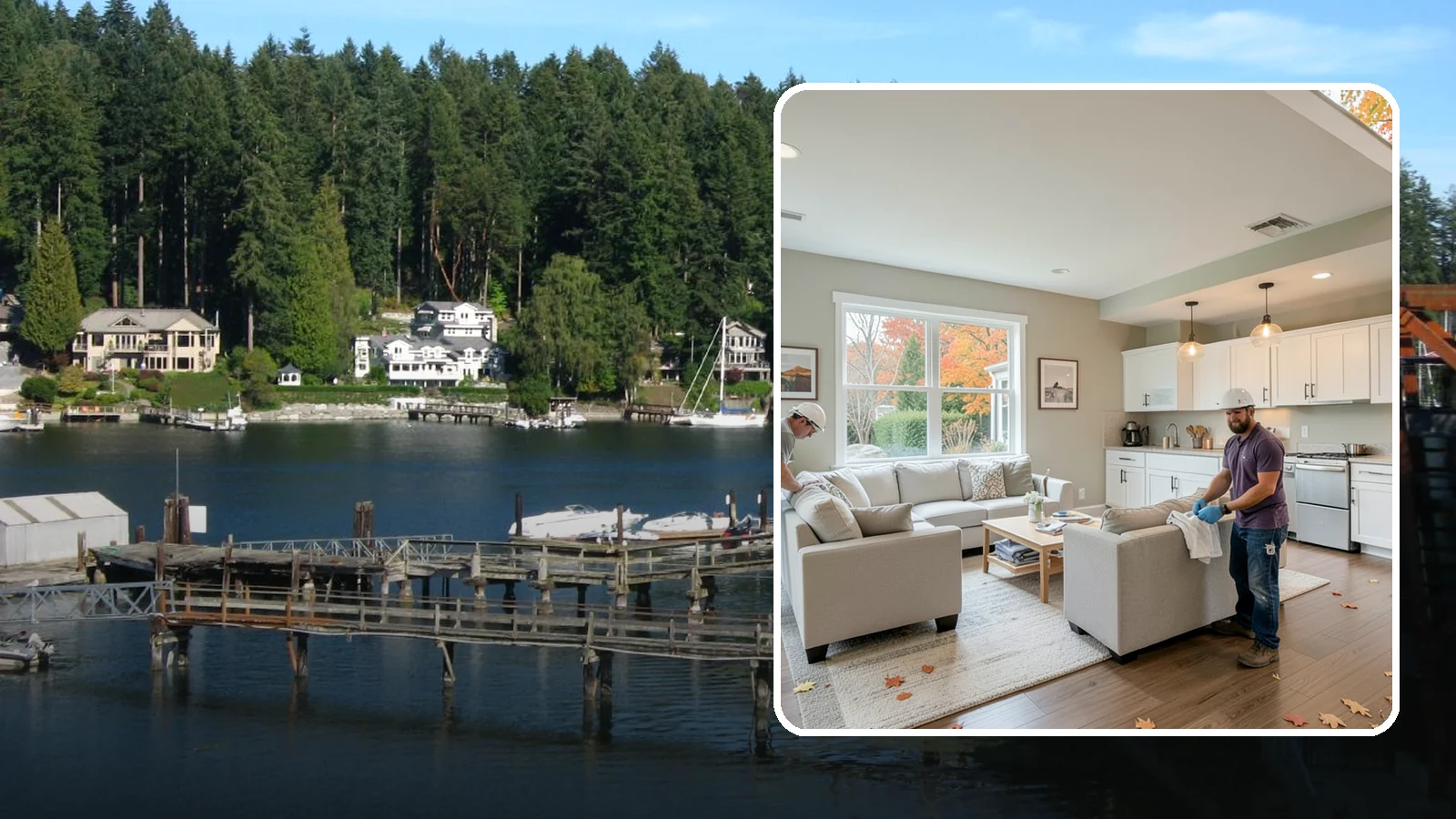 Fixer-Upper Renovation in Gig Harbor, Pierce County, WA - Fixer-upper renovation that turns a neglected Western Washington property into a comfortable, move-in-ready home.