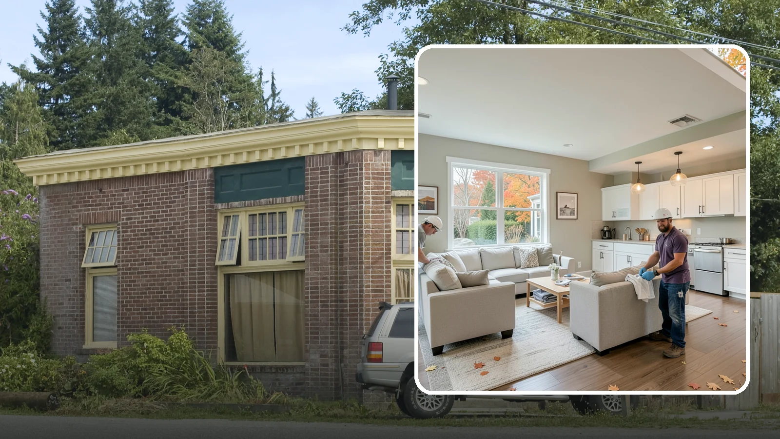 Fixer-Upper Renovation in Hamilton, Skagit County, WA - Fixer-upper renovation that turns a neglected Western Washington property into a comfortable, move-in-ready home.