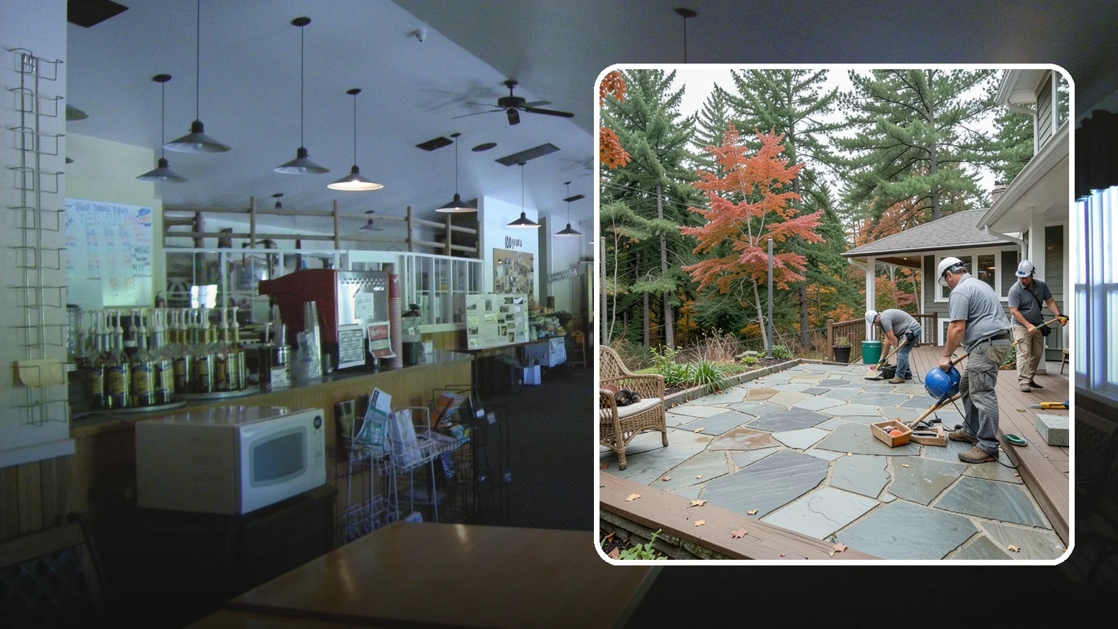 Flagstone Patio Installation in Black Diamond, King County, WA - Flagstone patio installation that brings natural stone beauty and organic texture to your yard.
