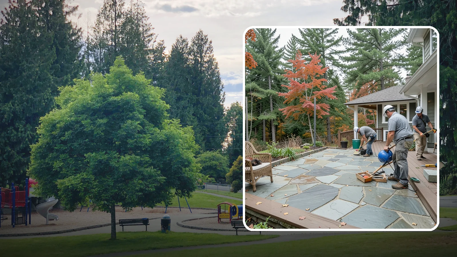 Flagstone Patio Installation in Bonney Lake, Pierce County, WA - Flagstone patio installation that brings natural stone beauty and organic texture to your yard.