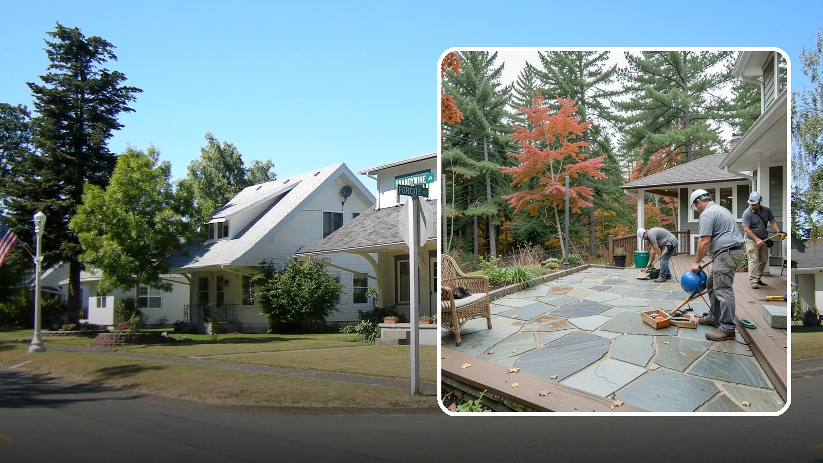 Flagstone Patio Installation in DuPont, Pierce County, WA - Flagstone patio installation that brings natural stone beauty and organic texture to your yard.