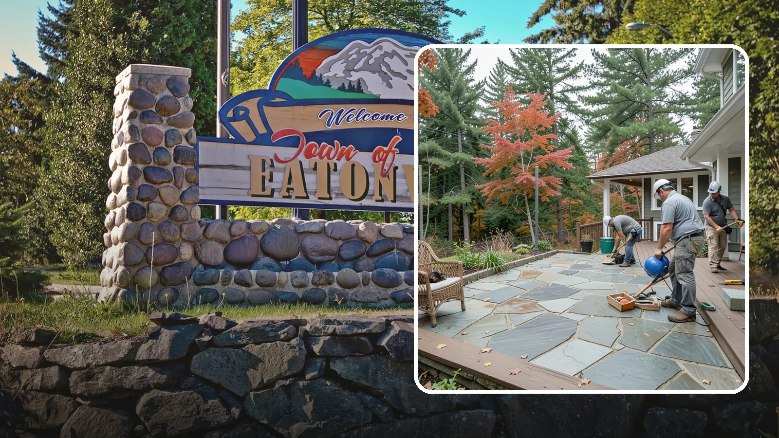 Flagstone Patio Installation in Eatonville, Pierce County, WA - Flagstone patio installation that brings natural stone beauty and organic texture to your yard.
