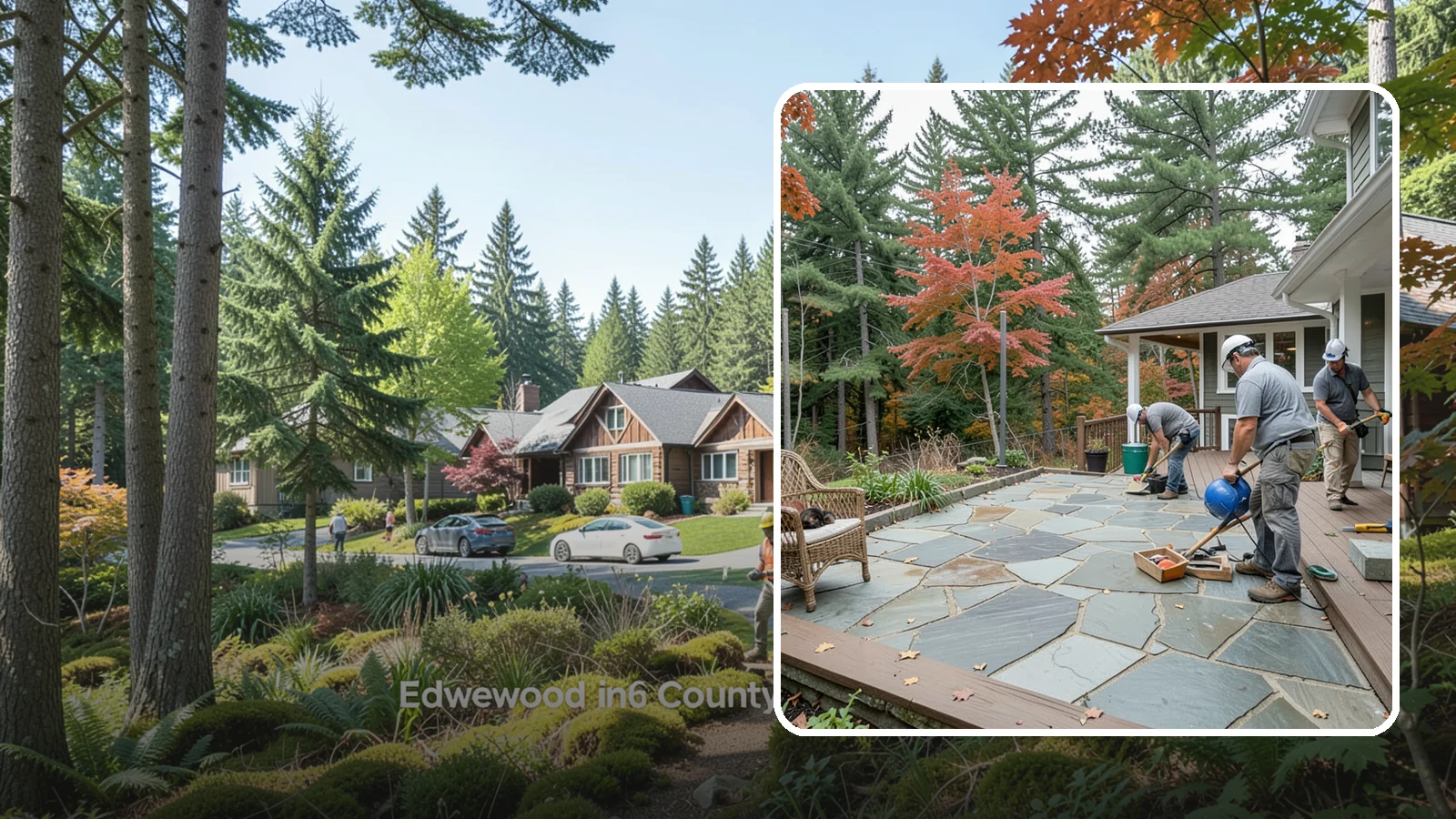 Flagstone Patio Installation in Edgewood, Pierce County, WA - Flagstone patio installation that brings natural stone beauty and organic texture to your yard.
