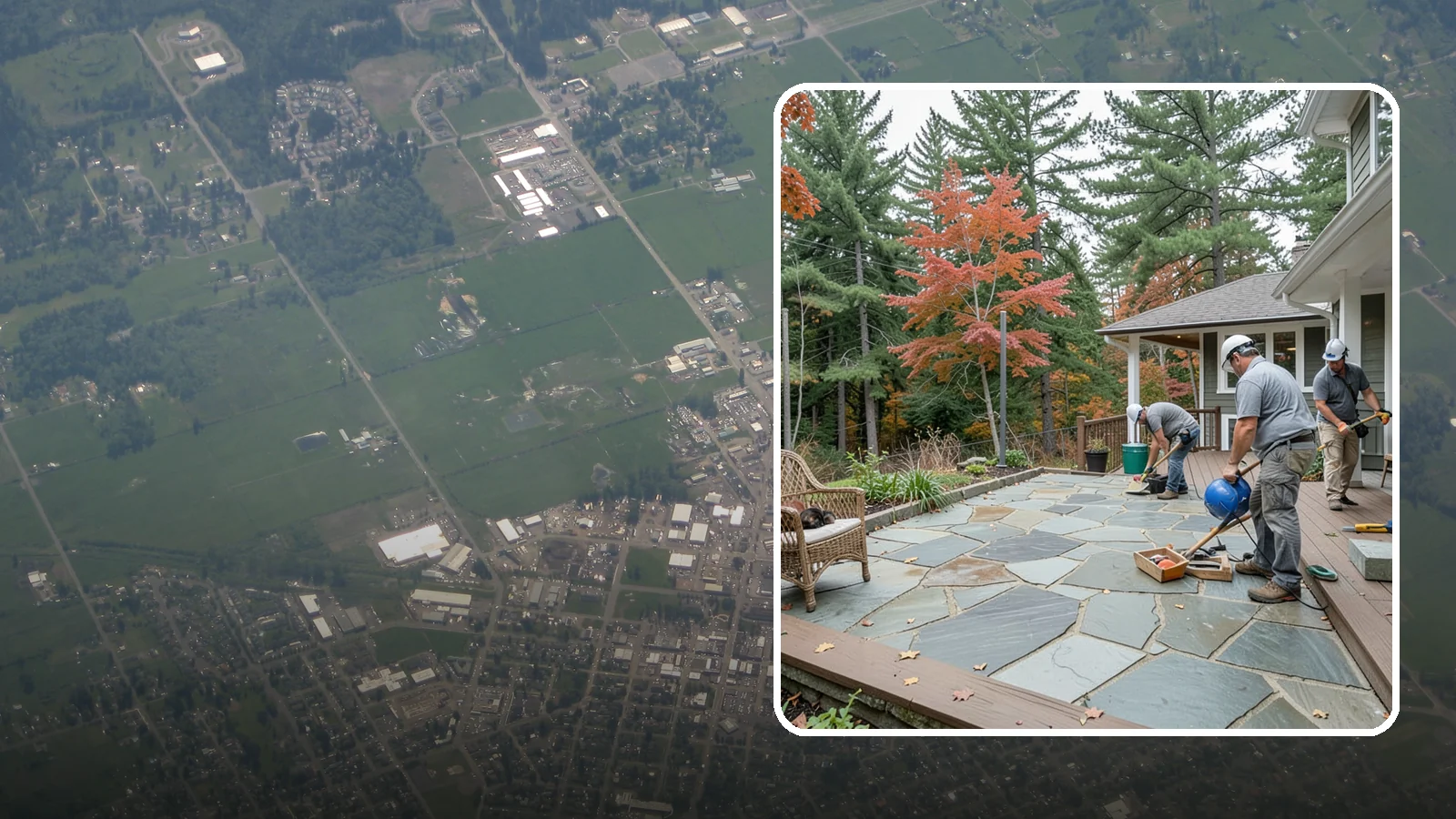 Flagstone Patio Installation in Enumclaw, King County, WA - Flagstone patio installation that brings natural stone beauty and organic texture to your yard.