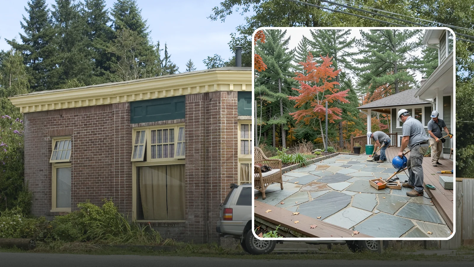 Flagstone Patio Installation in Hamilton, Skagit County, WA - Flagstone patio installation that brings natural stone beauty and organic texture to your yard.