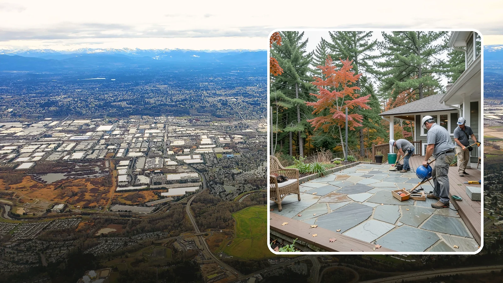 Flagstone Patio Installation in Kent, King County, WA - Flagstone patio installation that brings natural stone beauty and organic texture to your yard.