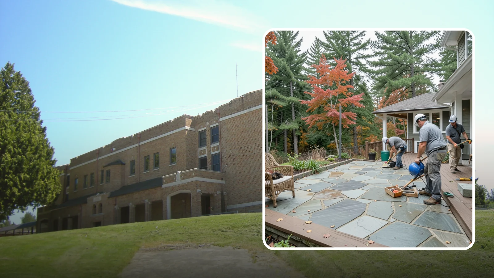 Flagstone Patio Installation in Maple Valley, King County, WA - Flagstone patio installation that brings natural stone beauty and organic texture to your yard.