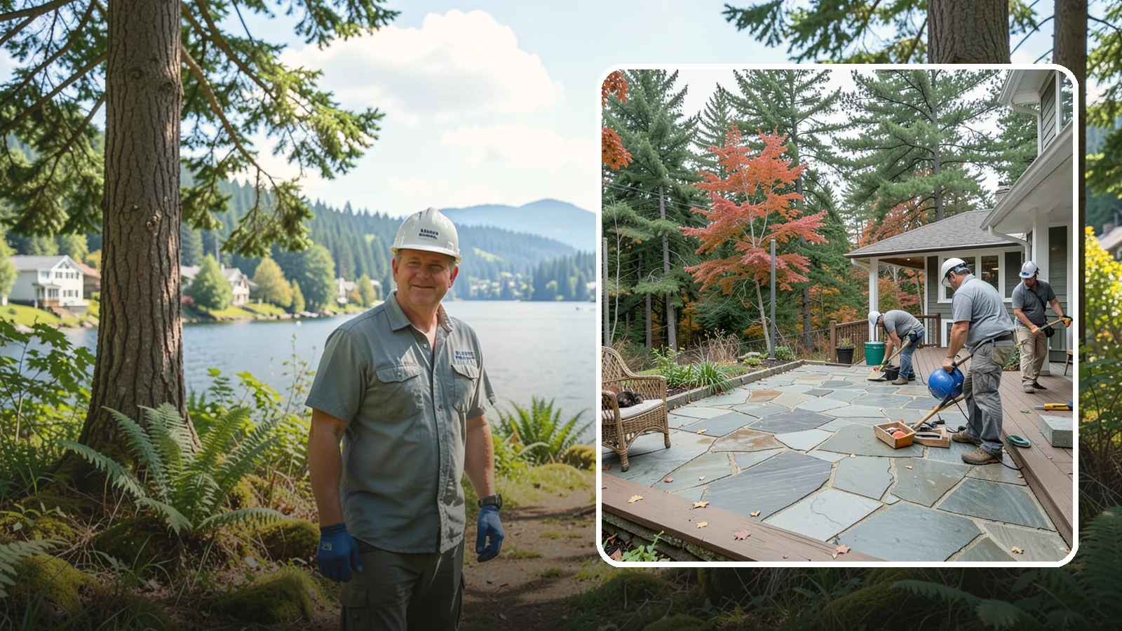 Flagstone Patio Installation in Milton, King County, WA - Flagstone patio installation that brings natural stone beauty and organic texture to your yard.