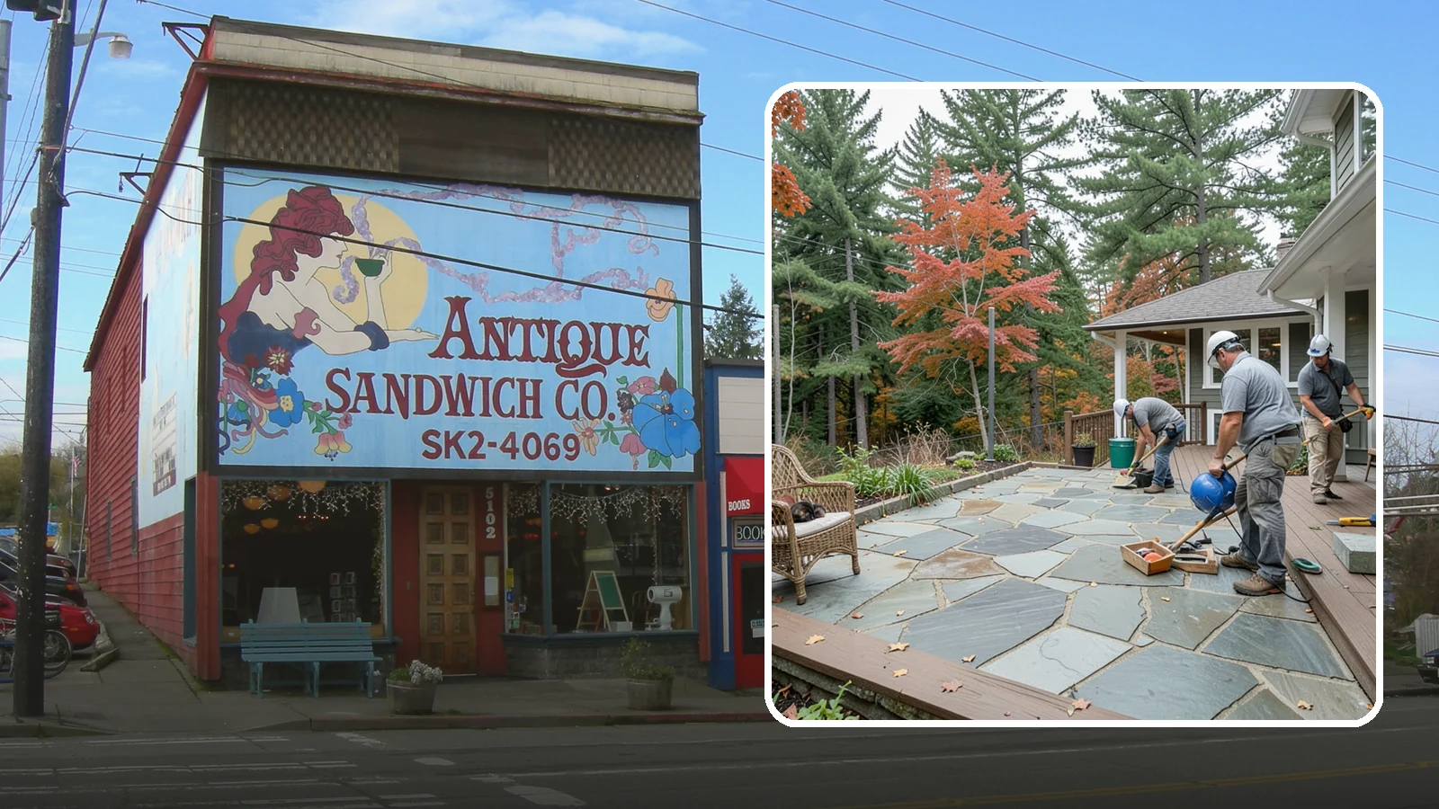 Flagstone Patio Installation in Ruston, Pierce County, WA - Flagstone patio installation that brings natural stone beauty and organic texture to your yard.