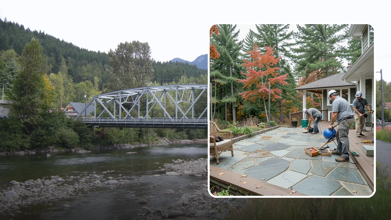 Flagstone Patio Installation in Skykomish, King County, WA - Flagstone patio installation that brings natural stone beauty and organic texture to your yard.