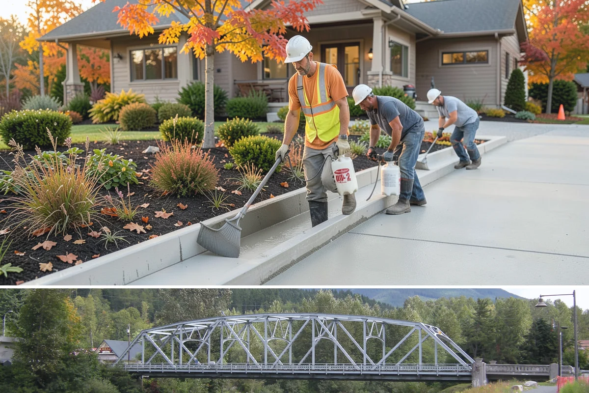 Flagstone Patio Installation in Skykomish, King County, WA - Dry summer weather is ideal for setting stone and curing any mortar joints properly.