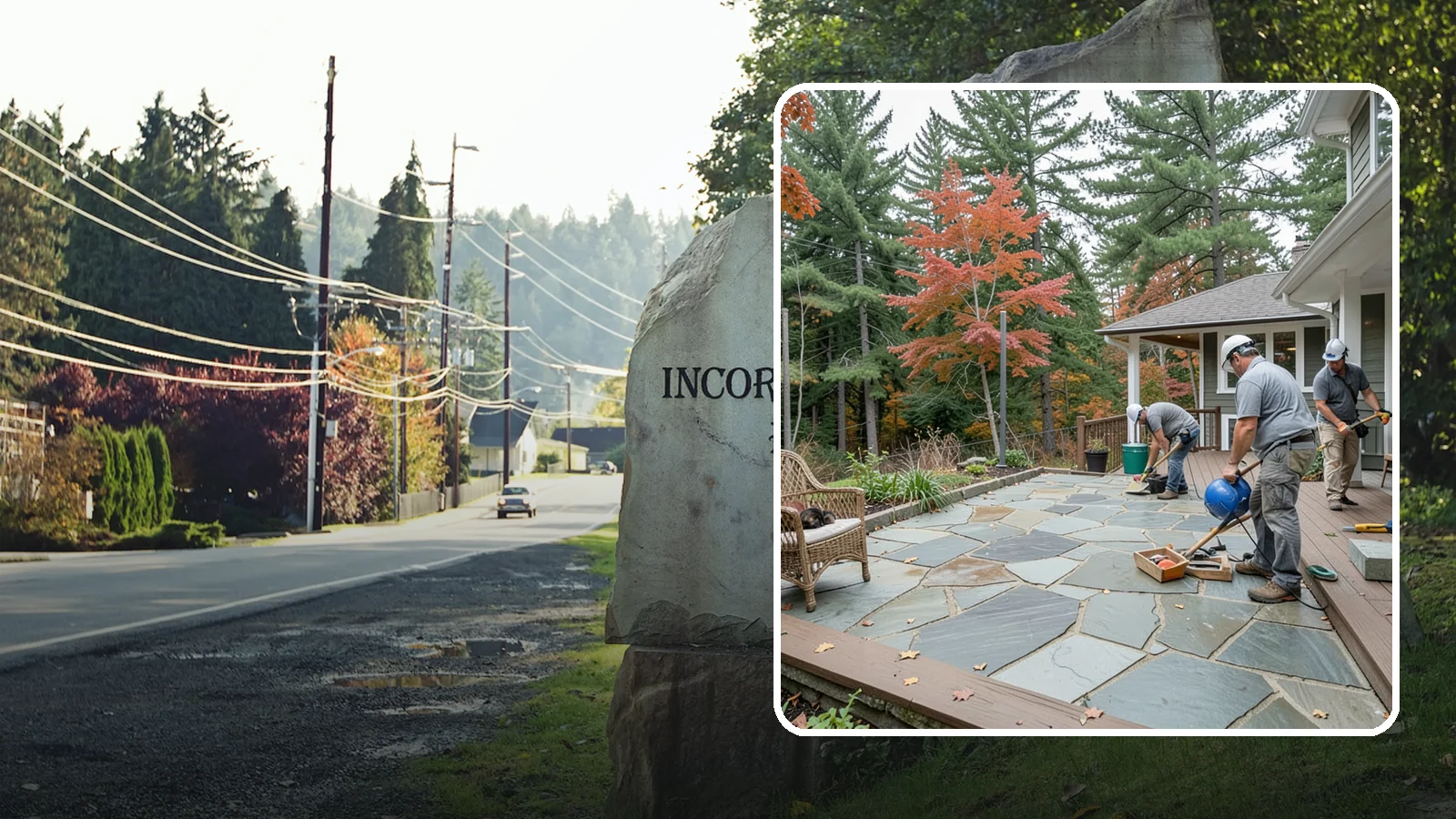 Flagstone Patio Installation in Wilkeson, Pierce County, WA - Flagstone patio installation that brings natural stone beauty and organic texture to your yard.