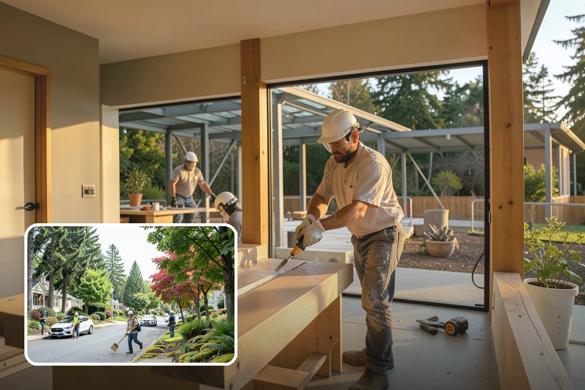 Flat-Panel Cabinet Installation in Beaux Arts Village, King County, WA - Sleek, minimalist modern appearance