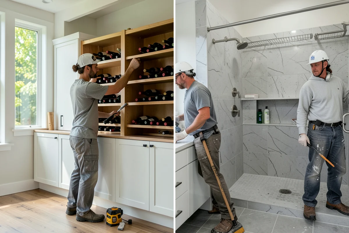 Flat-Panel Cabinet Installation in Clyde Hill, King County, WA - Verify layout and establish level lines