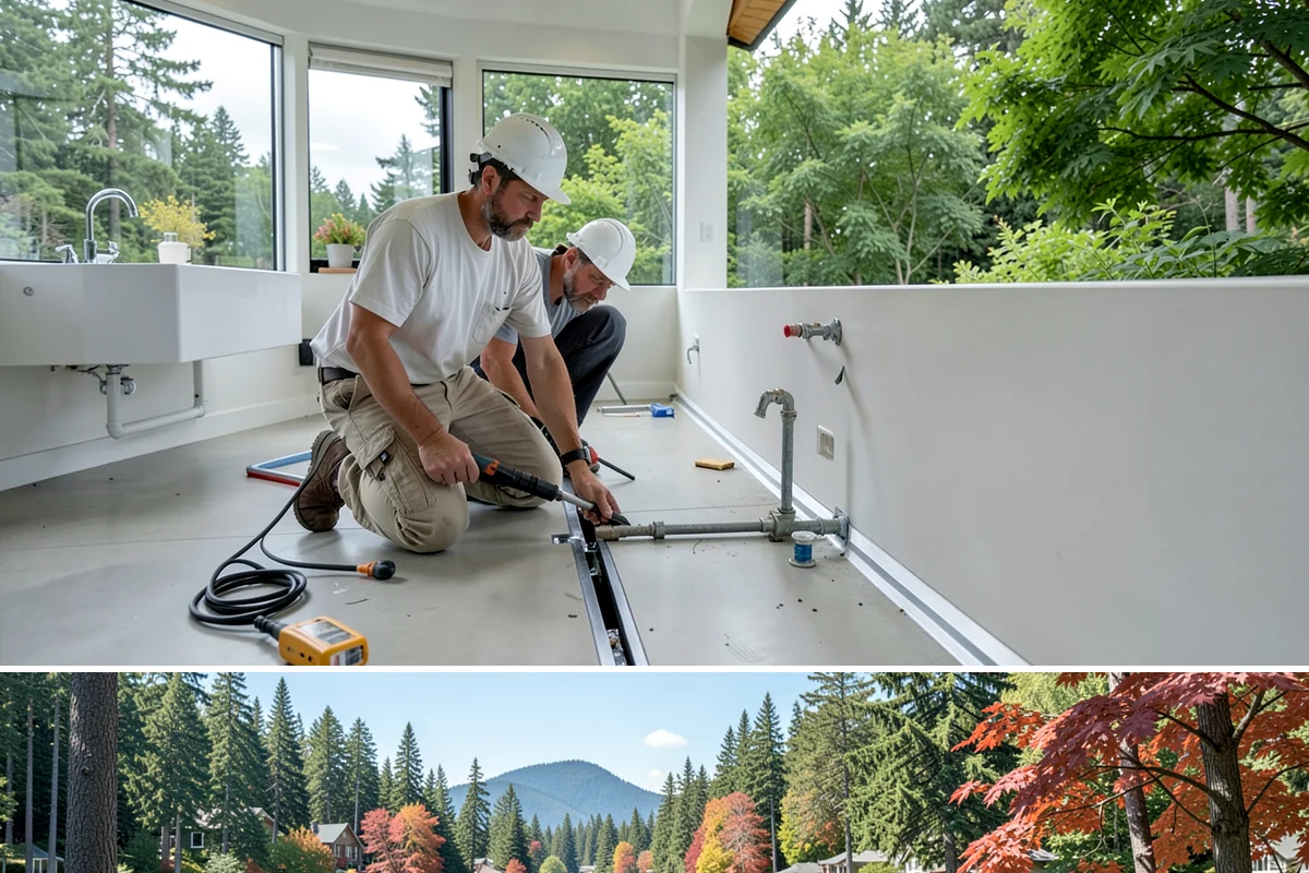 Flat-Panel Cabinet Installation in Covington, King County, WA - Flat-panel cabinet installation is indoor work handled year-round with your project timeline.