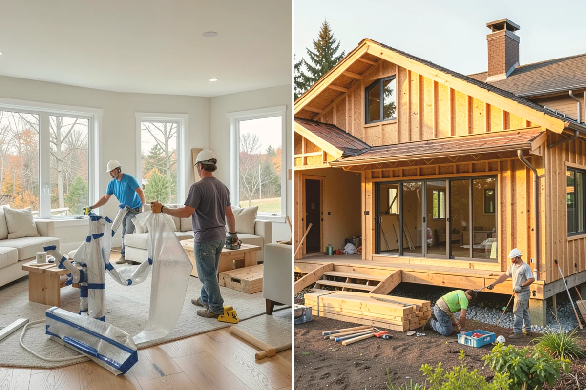 Flat-Panel Cabinet Installation in Eatonville, Pierce County, WA - Verify layout and establish level lines