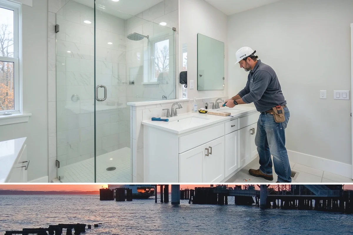 Flat-Panel Cabinet Installation in Edmonds, Snohomish County, WA - Flat-panel cabinet installation is indoor work handled year-round with your project timeline.