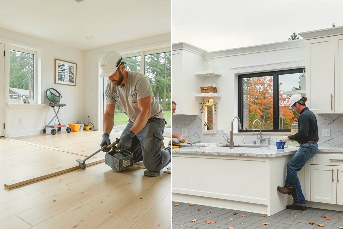 Flat-Panel Cabinet Installation in Fife, Pierce County, WA - Verify layout and establish level lines