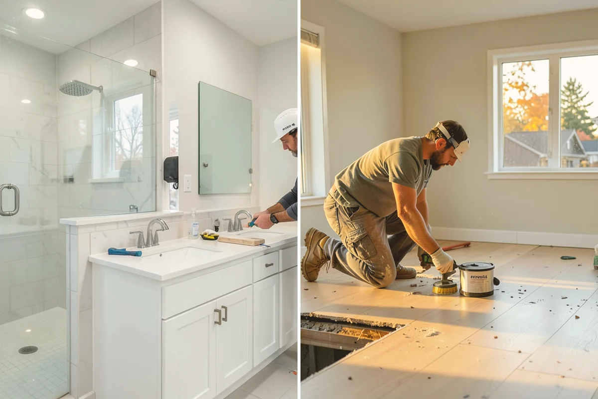 Flat-Panel Cabinet Installation in Kirkland, King County, WA - Verify layout and establish level lines