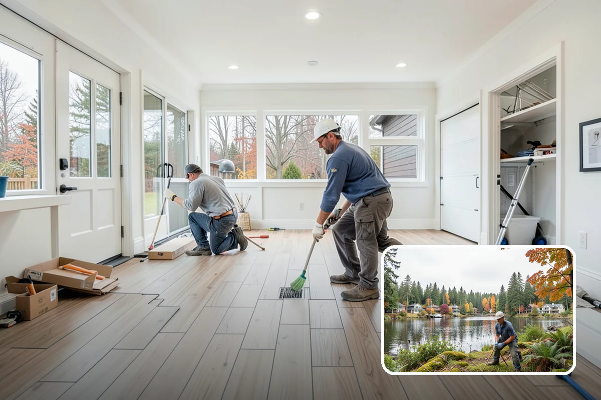 Flat-Panel Cabinet Installation in La Conner, Skagit County, WA - Sleek, minimalist modern appearance