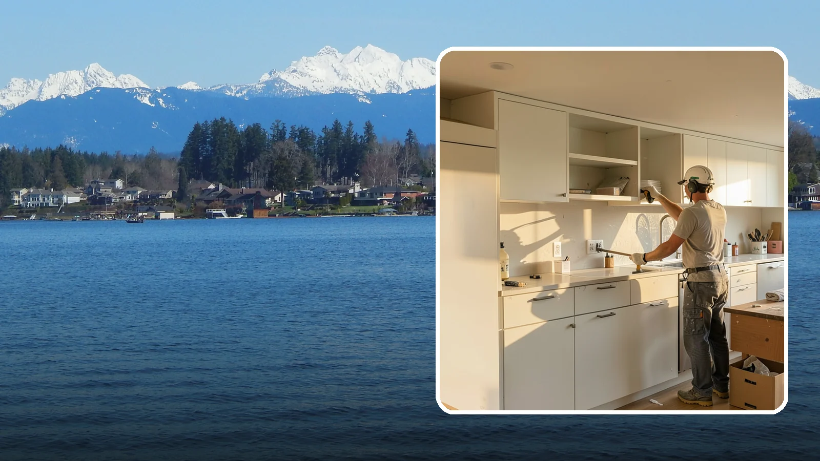 Flat-Panel Cabinet Installation in Lake Stevens, Snohomish County, WA - Installing sleek flat-panel cabinets that bring a clean, modern, and minimalist look to your space.