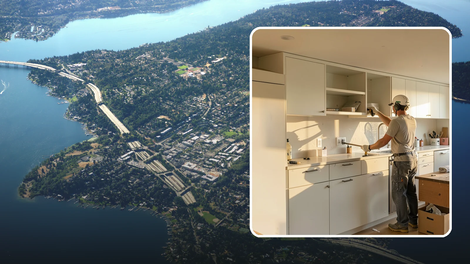 Flat-Panel Cabinet Installation in Mercer Island, King County, WA - Installing sleek flat-panel cabinets that bring a clean, modern, and minimalist look to your space.