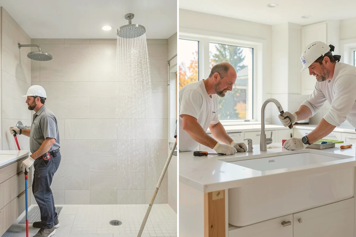 Flat-Panel Cabinet Installation in Newcastle, King County, WA - Verify layout and establish level lines