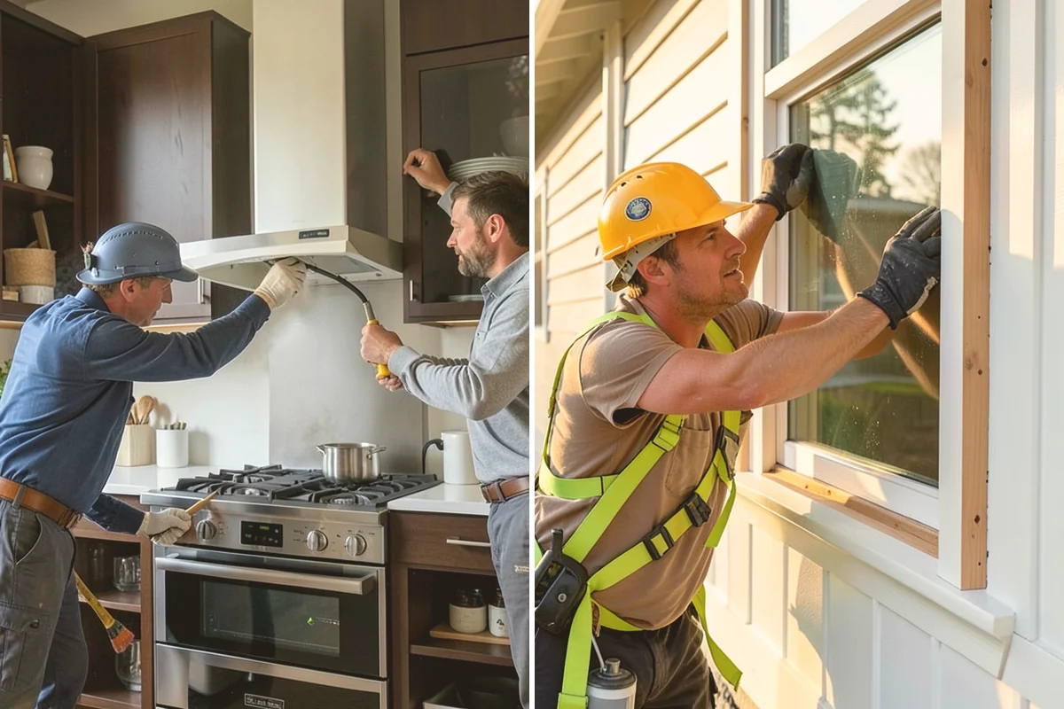Flat-Panel Cabinet Installation in Orting, Pierce County, WA - Verify layout and establish level lines