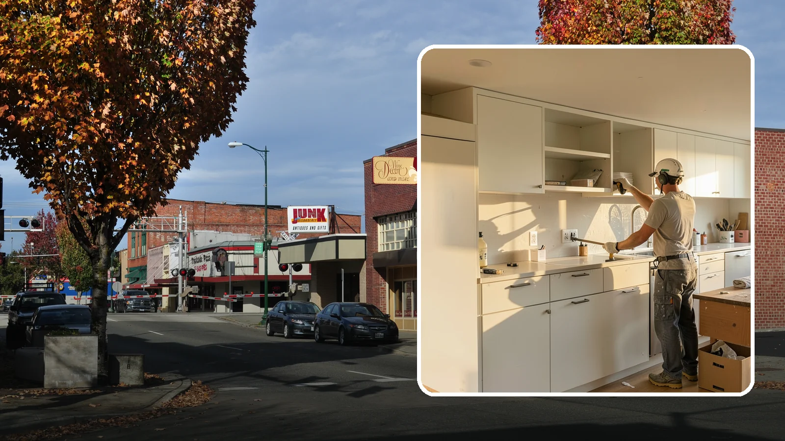 Flat-Panel Cabinet Installation in Puyallup, Pierce County, WA - Installing sleek flat-panel cabinets that bring a clean, modern, and minimalist look to your space.
