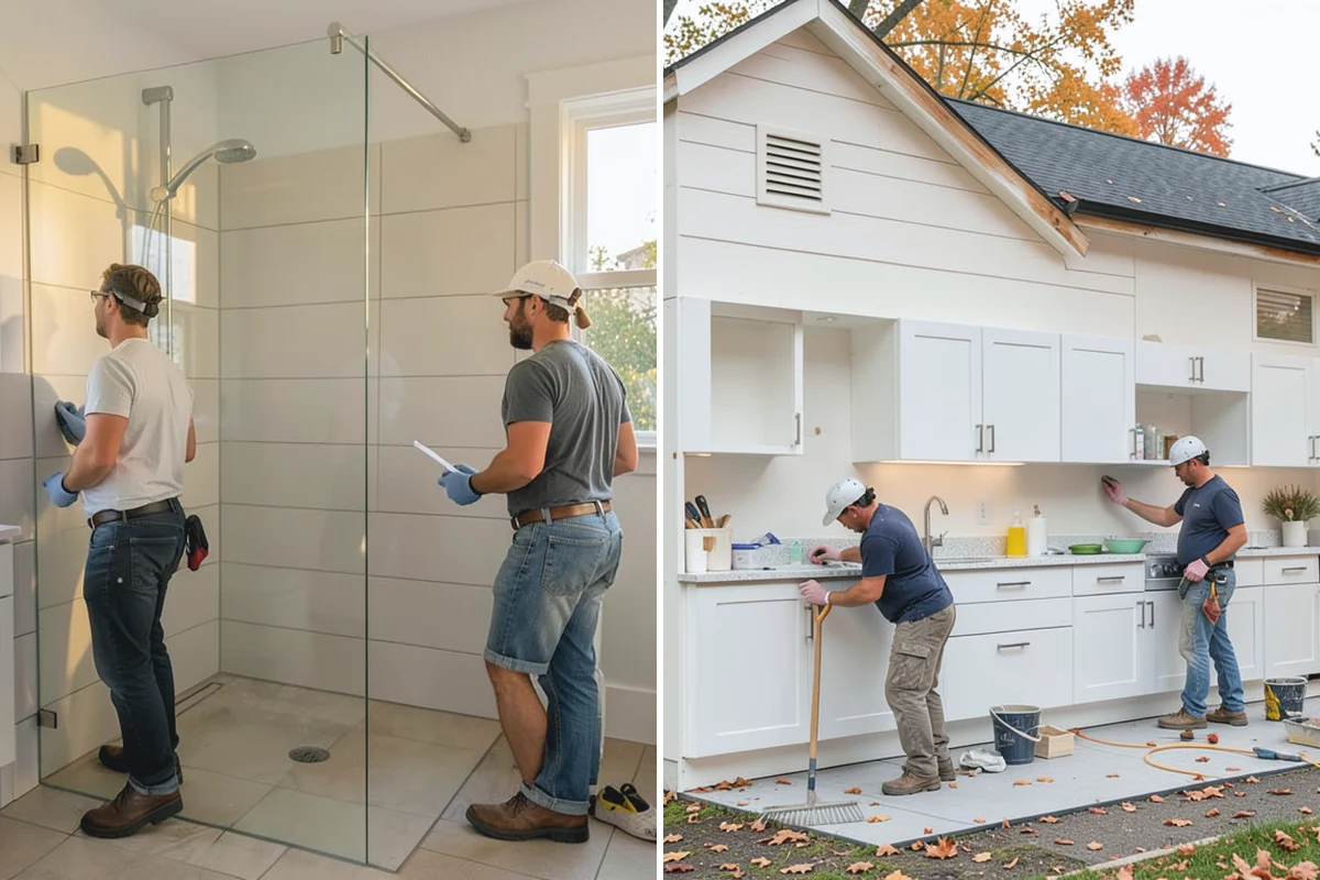 Flat-Panel Cabinet Installation in Redmond, King County, WA - Verify layout and establish level lines