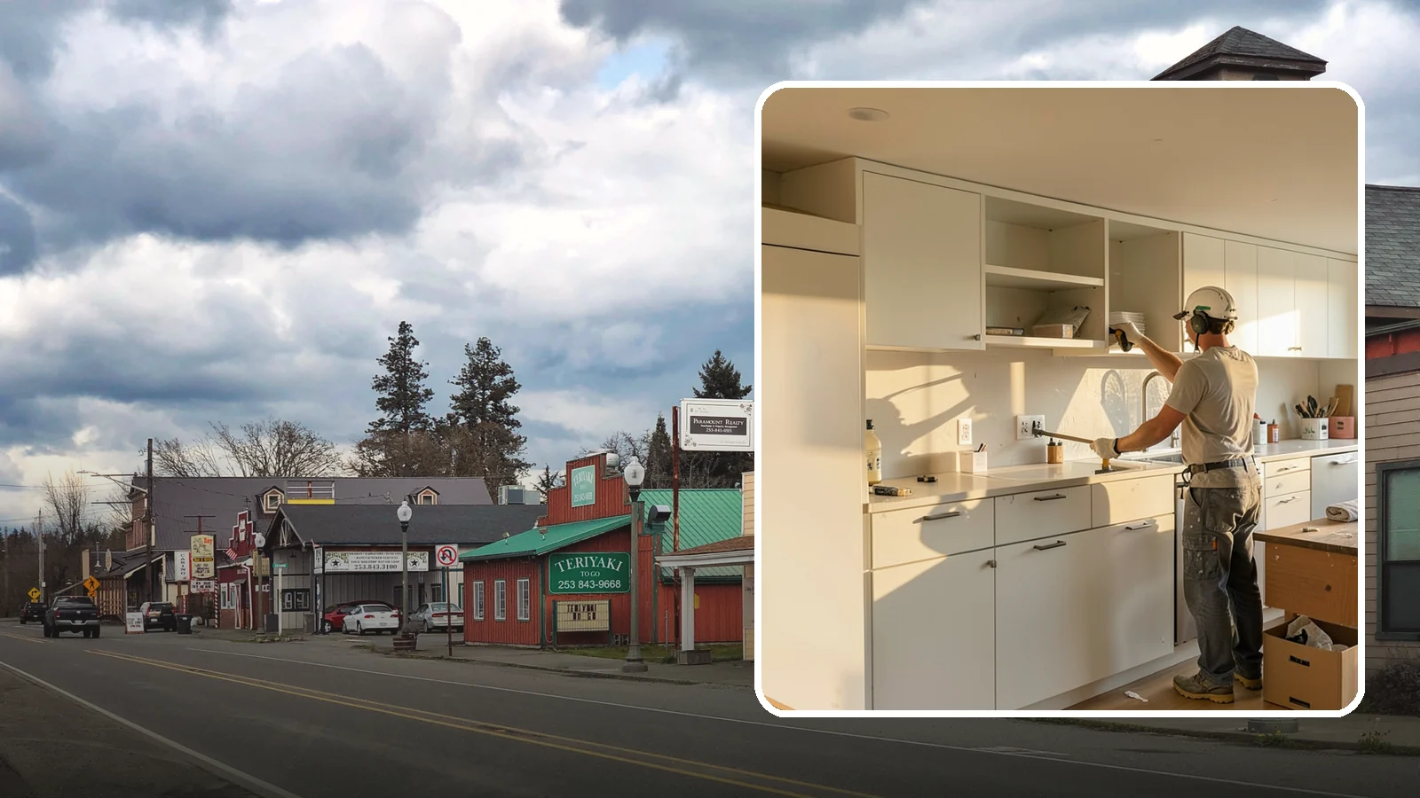Flat-Panel Cabinet Installation in Roy, Pierce County, WA - Installing sleek flat-panel cabinets that bring a clean, modern, and minimalist look to your space.