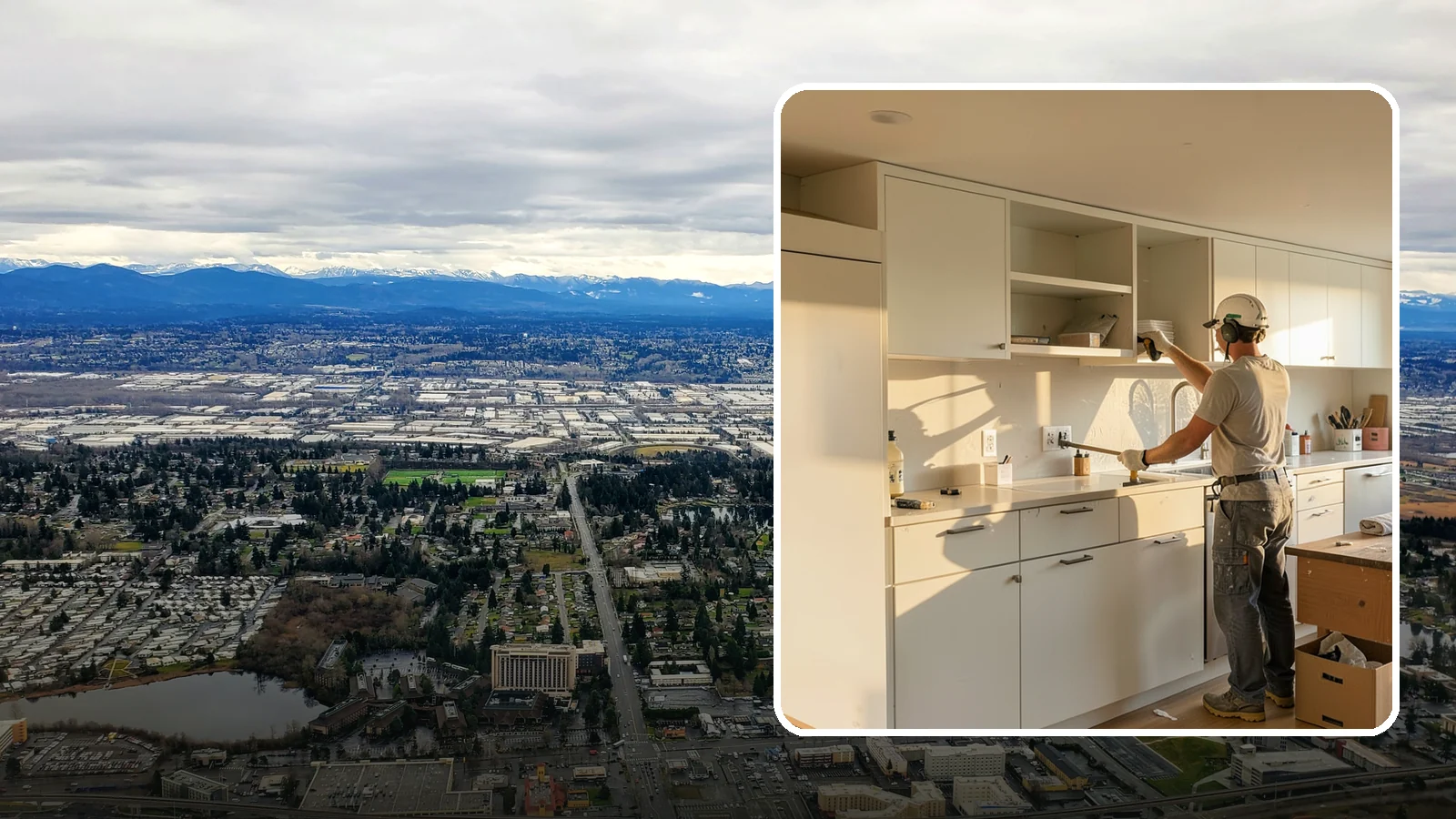 Flat-Panel Cabinet Installation in SeaTac, King County, WA - Installing sleek flat-panel cabinets that bring a clean, modern, and minimalist look to your space.