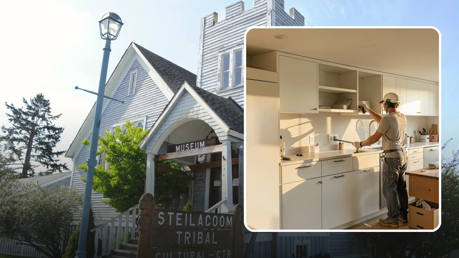 Flat-Panel Cabinet Installation in Steilacoom, Pierce County, WA - Installing sleek flat-panel cabinets that bring a clean, modern, and minimalist look to your space.
