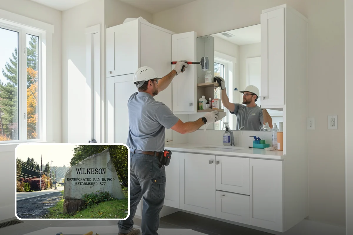 Flat-Panel Cabinet Installation in Wilkeson, Pierce County, WA - Sleek, minimalist modern appearance