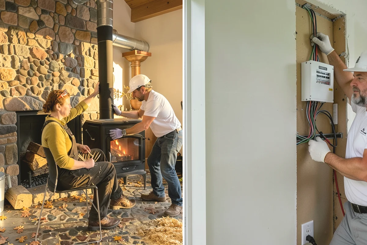 Flat-Panel Cabinet Installation in Yarrow Point, King County, WA - Verify layout and establish level lines