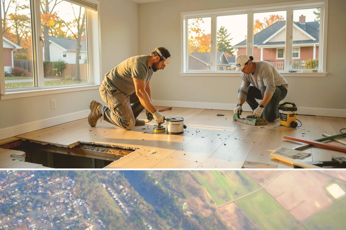 Flat Roof Installation in Algona, King County, WA - Dry, mild summer conditions are ideal for membrane adhesion and welded seams.