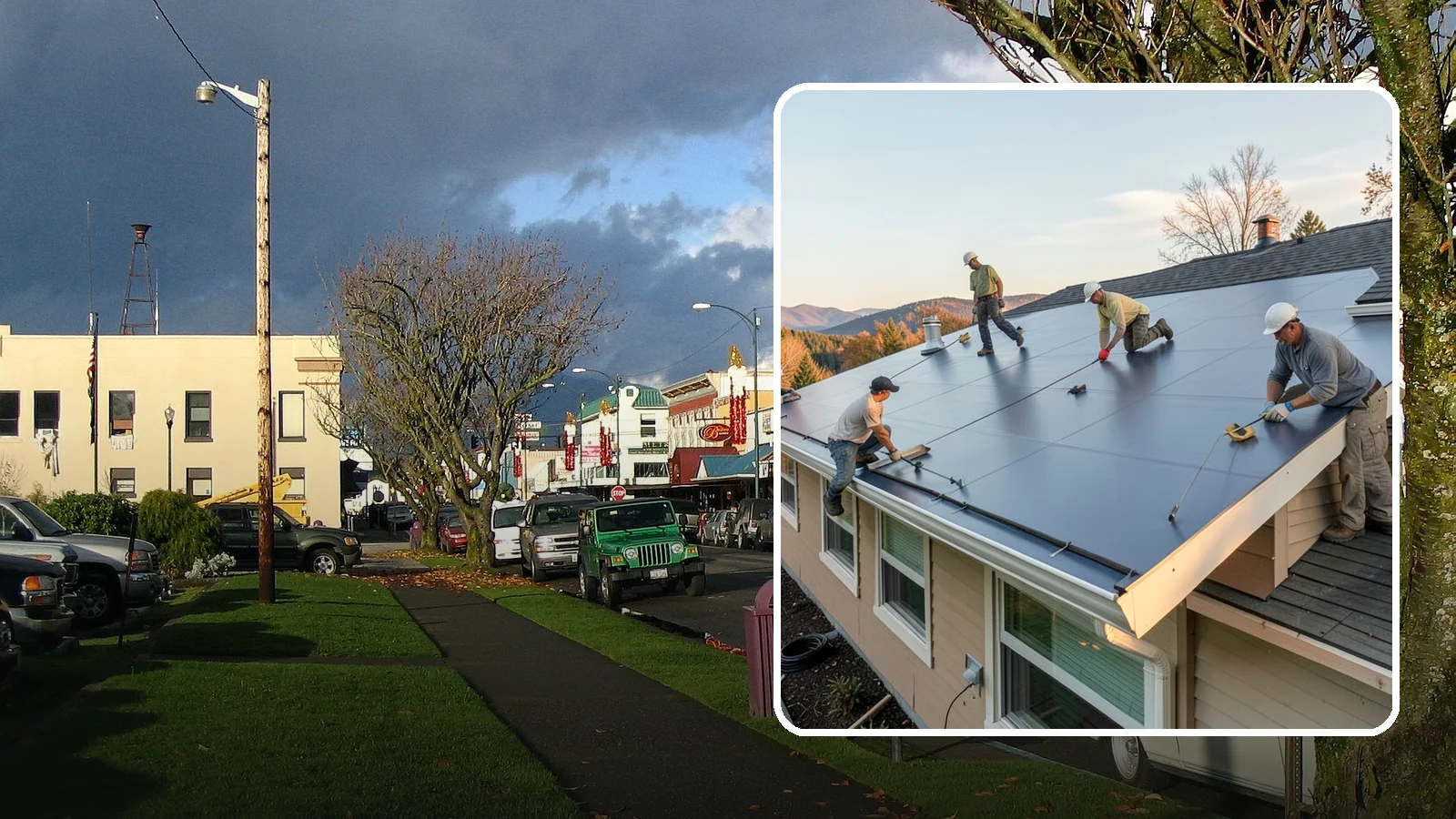 Flat Roof Installation in Arlington, Snohomish County, WA - A watertight flat roof system installed with proper slope and membrane sealing for reliable drainage.