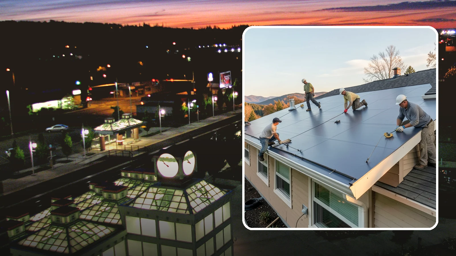 Flat Roof Installation in Auburn, King County, WA - A watertight flat roof system installed with proper slope and membrane sealing for reliable drainage.