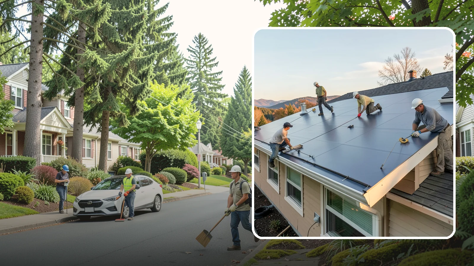 Flat Roof Installation in Beaux Arts Village, King County, WA - A watertight flat roof system installed with proper slope and membrane sealing for reliable drainage.