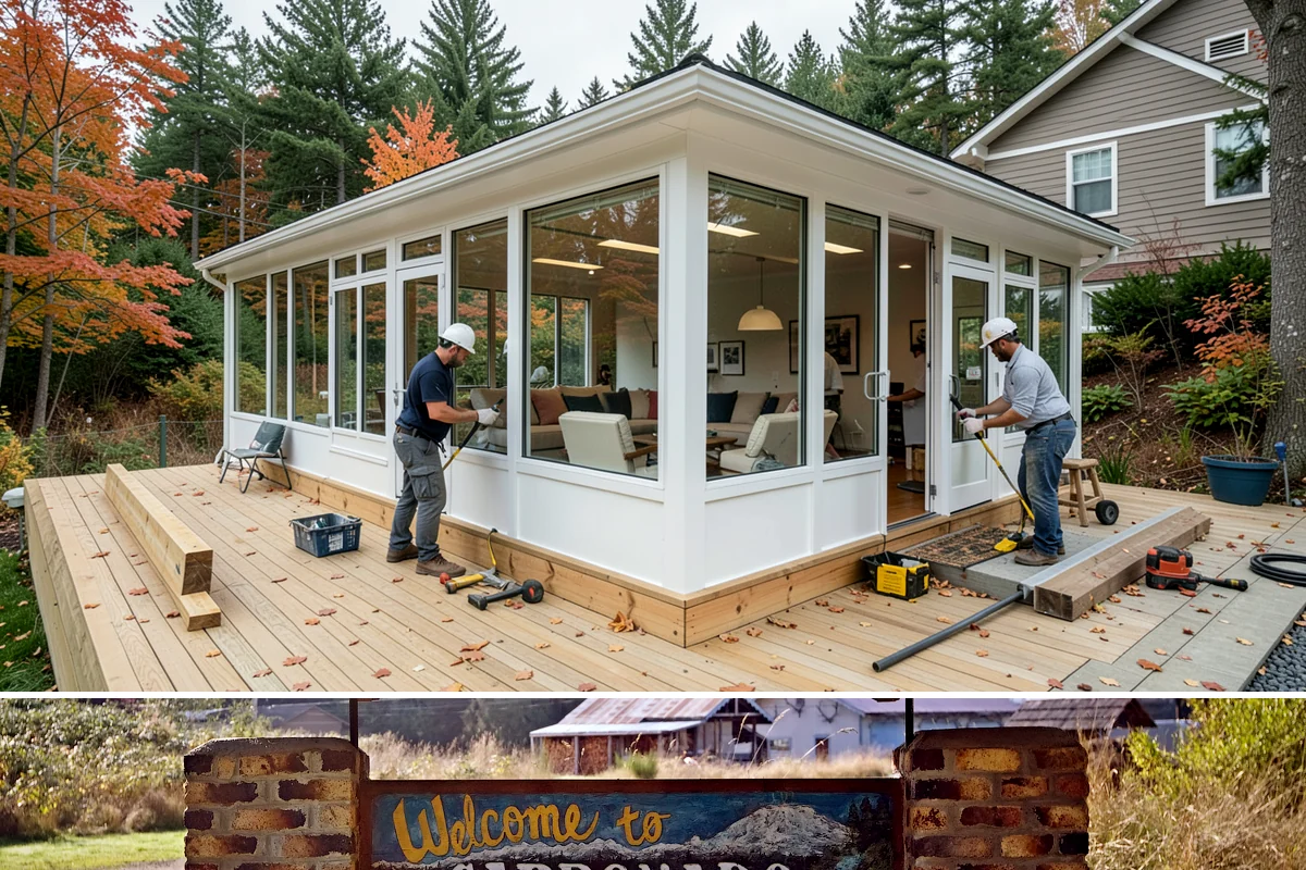 Flat Roof Installation in Carbonado, Pierce County, WA - Dry, mild summer conditions are ideal for membrane adhesion and welded seams.