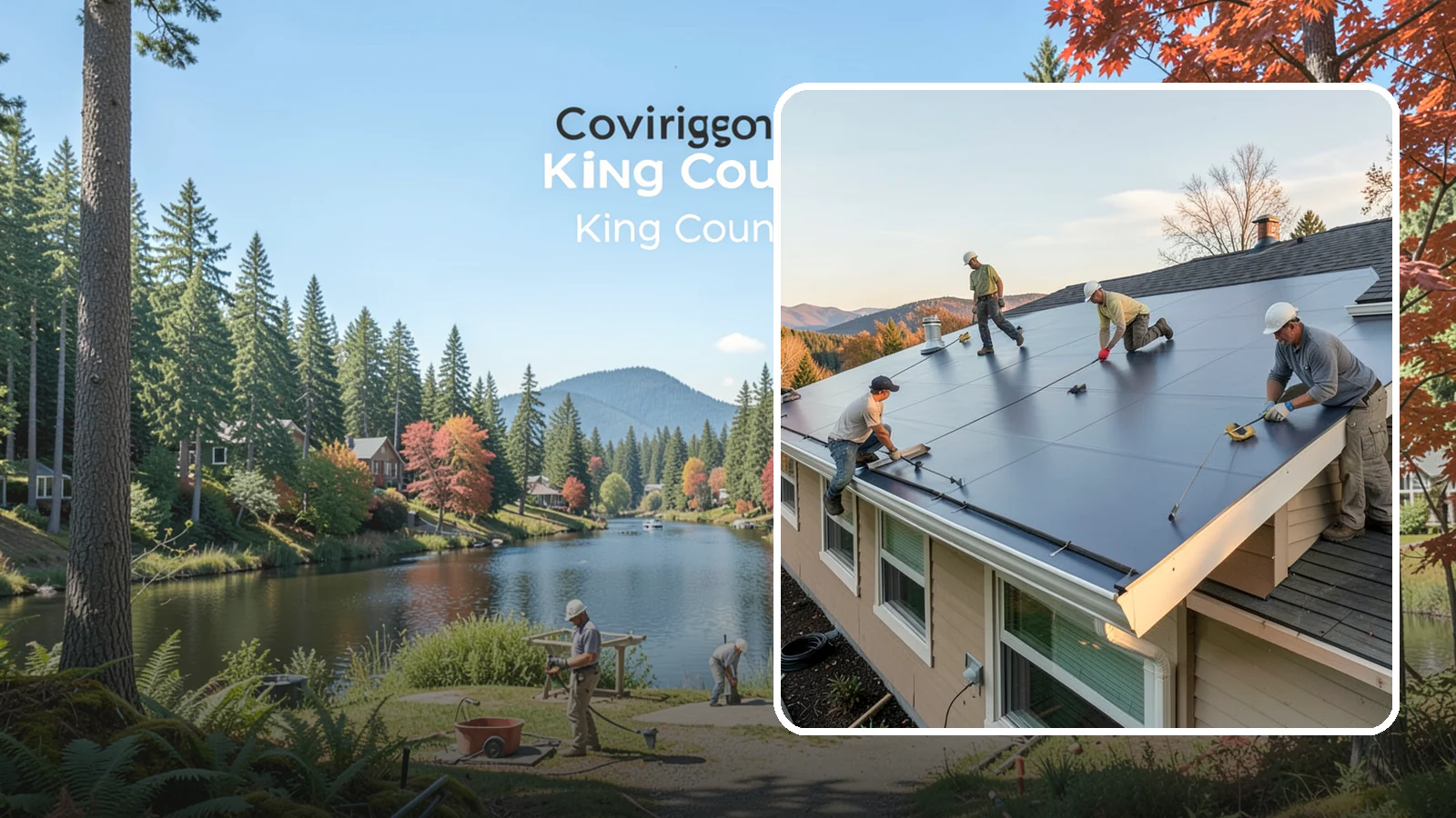 Flat Roof Installation in Covington, King County, WA - A watertight flat roof system installed with proper slope and membrane sealing for reliable drainage.