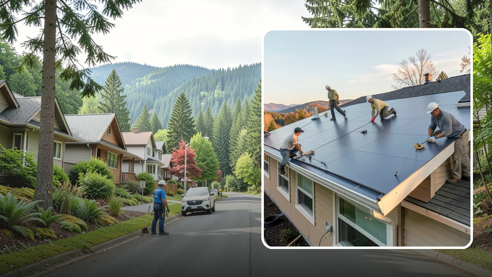 Flat Roof Installation in Darrington, Snohomish County, WA - A watertight flat roof system installed with proper slope and membrane sealing for reliable drainage.