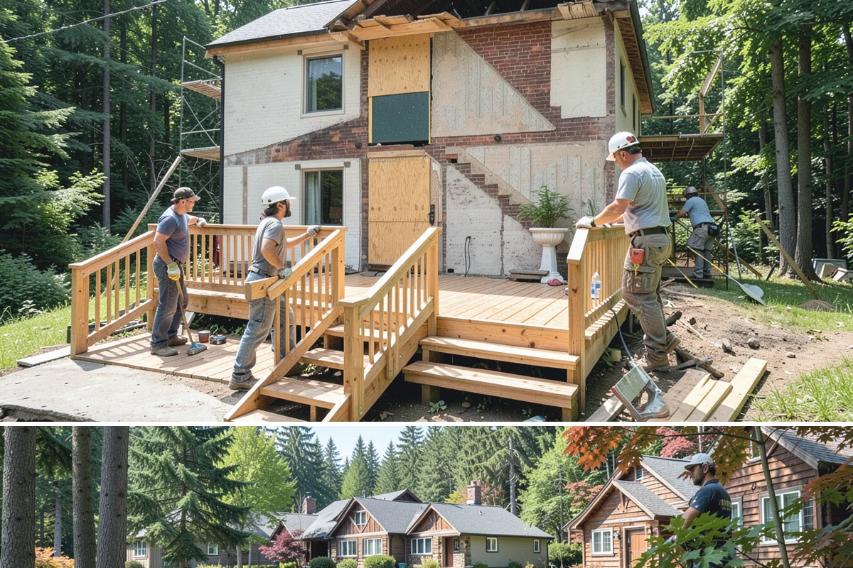 Flat Roof Installation in Edgewood, Pierce County, WA - Dry, mild summer conditions are ideal for membrane adhesion and welded seams.